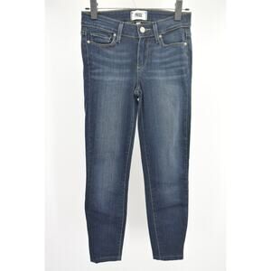 Paige Verdugo Ankle Skinny Crop Jeans Size 25 Womens Dark Wash